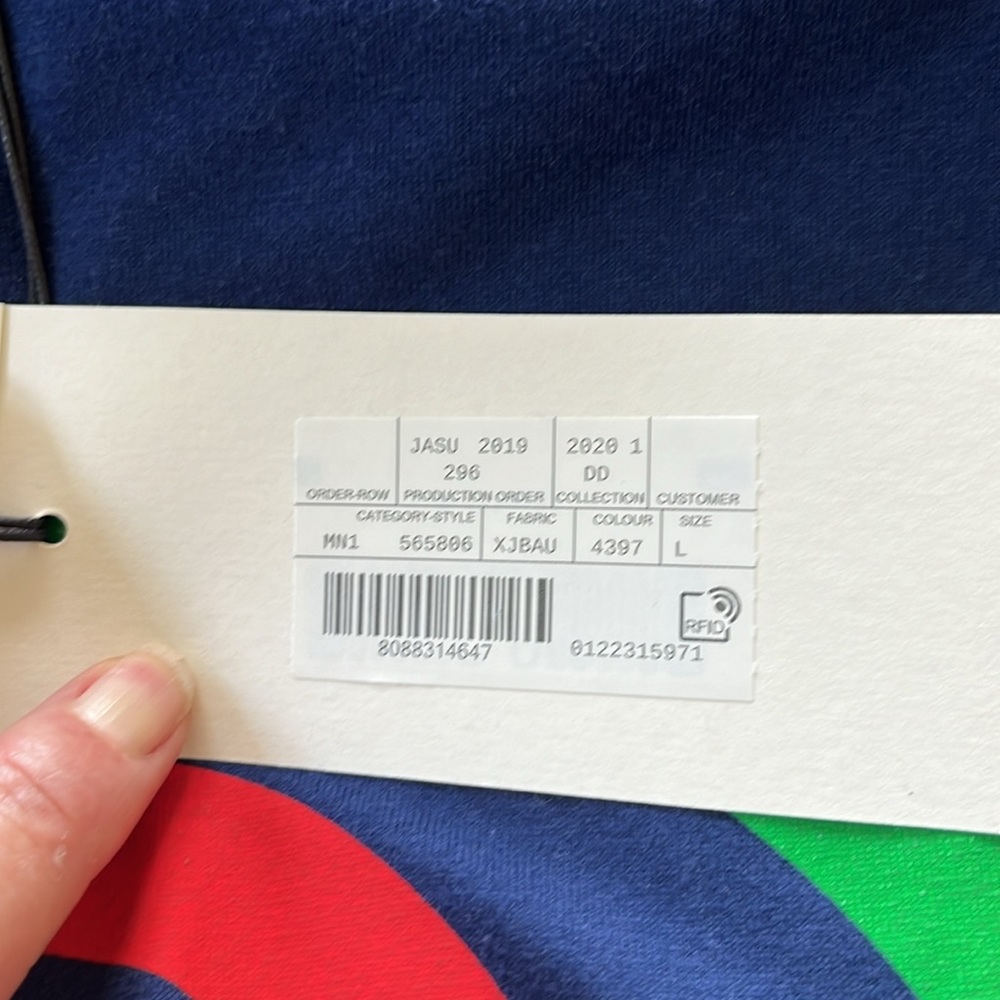 Gucci Blue Tee with Vibrant Logo - Picture 7 of 9